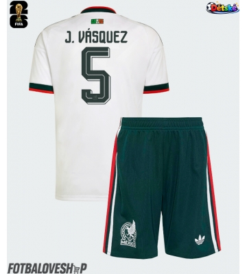 Mexiko Johan Vasquez #5 Dětské Venkovní Dres MS 2026 Krátký Rukáv (+ trenýrky)